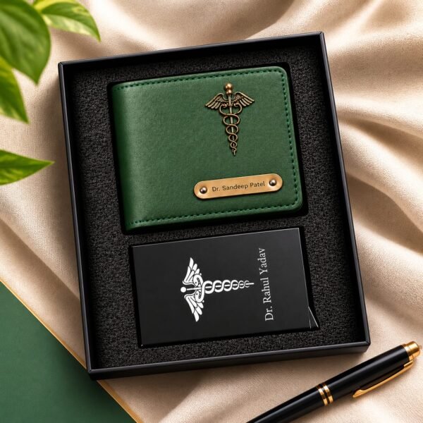 Customized Doctor Wallet & Card Organizer Combo