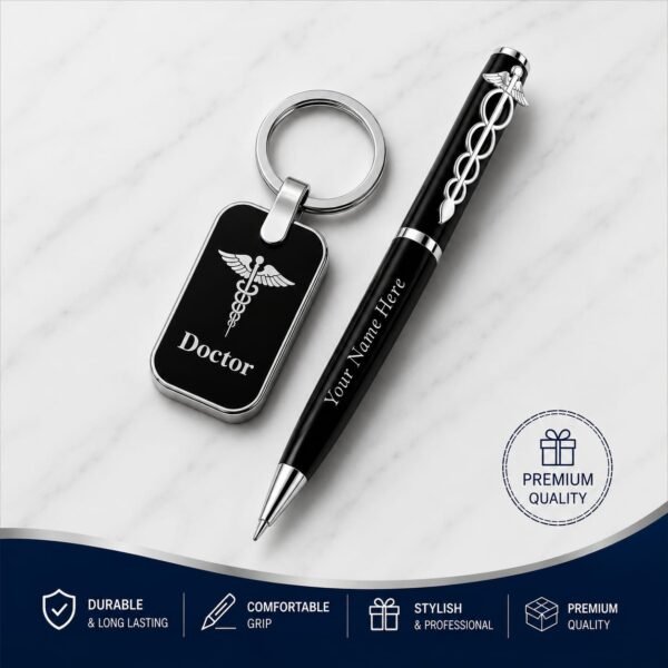 Customized Doctor’s Name Pen & Keychain