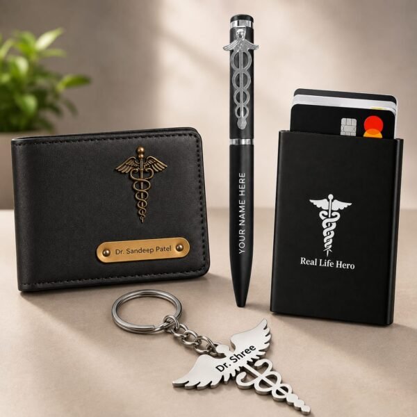 Doctor Wallet, Keychain, Pen & Card Holder Premium Combo