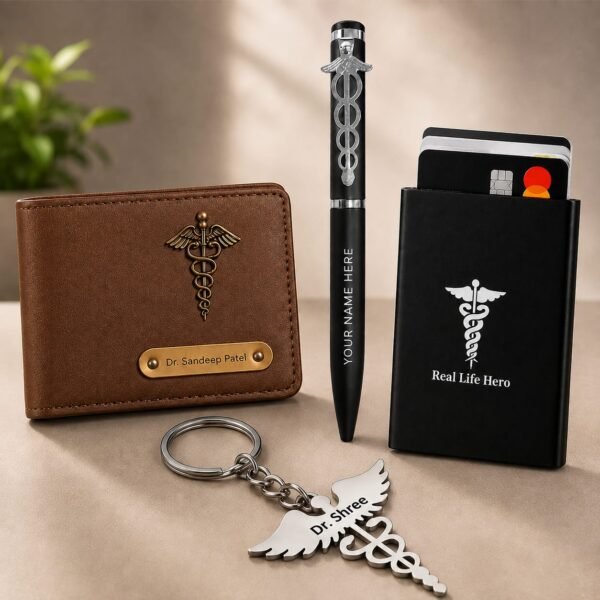 Doctor Wallet, Keychain, Pen & Card Holder Premium Combo