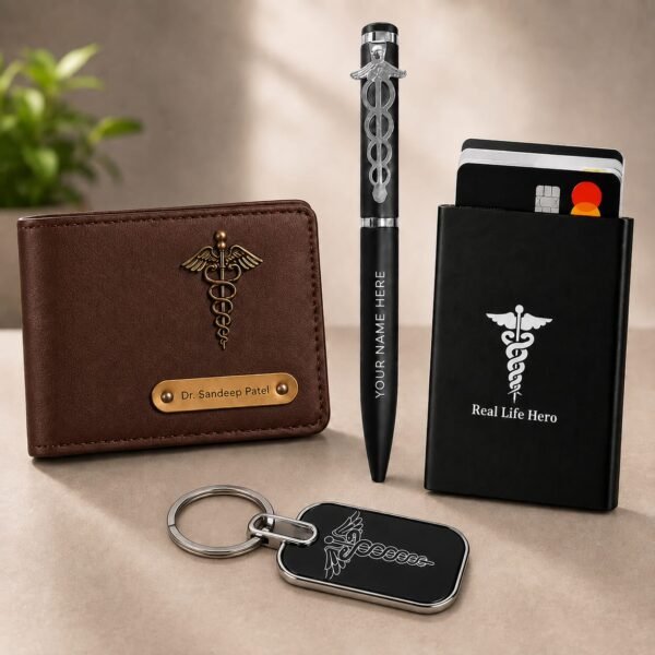 Doctor Wallet, Keychain, Pen & Card Holder Premium Combo