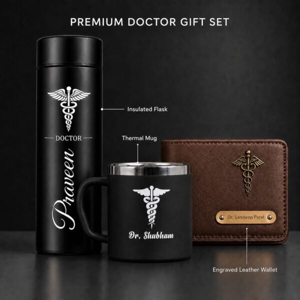 Doctor Mug, Bottle & Wallet Combo