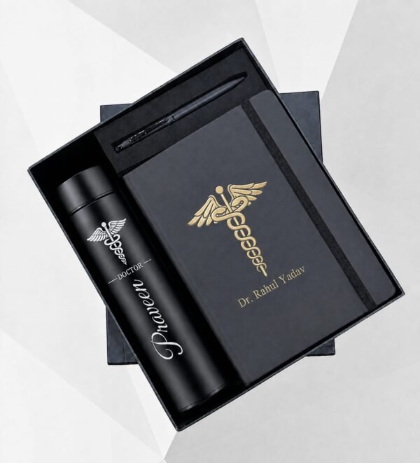 Premium Notebook, Pen & Bottle Combo